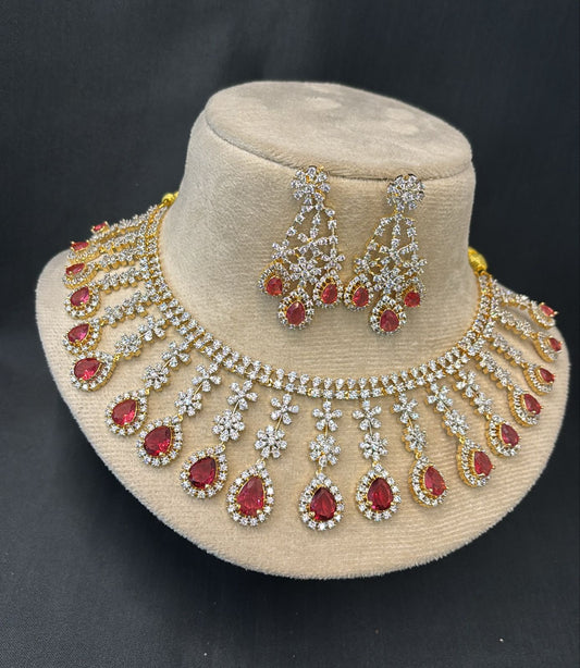 American Diamond Stones Bridal Neck set