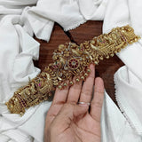 Nagasi work with AD and Kempu Stones Bridal Hip Belt - Nakshatra Jewels