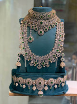 American Diamond Stones Bridal Set - Nakshatra Jewels