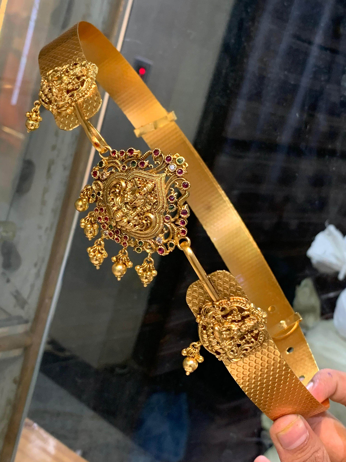 Nagasi Work with Kempu Stones Hip Belt