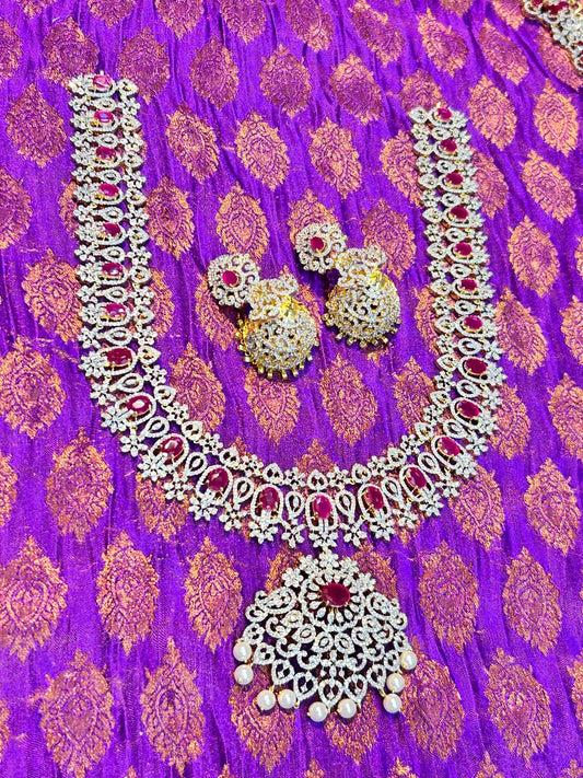 American Diamond Stones Bridal Haram