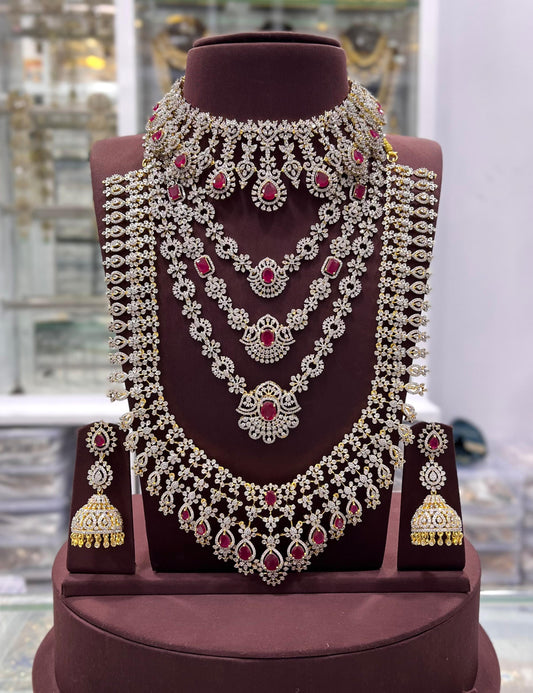 American Diamond Stones Bridal Combo