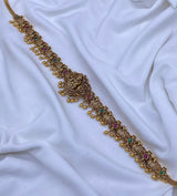 Nakshi Work with Kempu Stones Hip Chain