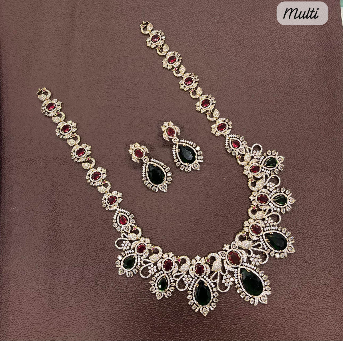 Victorian Polish with AD Stones Bridal Haram