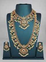 Nagasi Work with Kempu Stones Bridal Combo