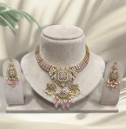 Victorian Polish with AD Stones Neck Set