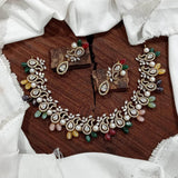 Victorian Polish AD Stones Necklace - Nakshatra Jewels