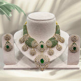 Victorian Polish with AD Stones Bridal Neck Set