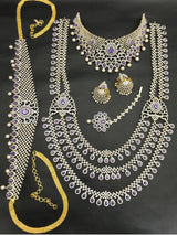 American Diamond Stones Bridal Combo Set