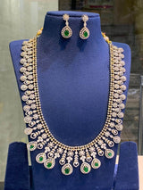 American Diamond Stones Bridal Haram - Nakshatra Jewels