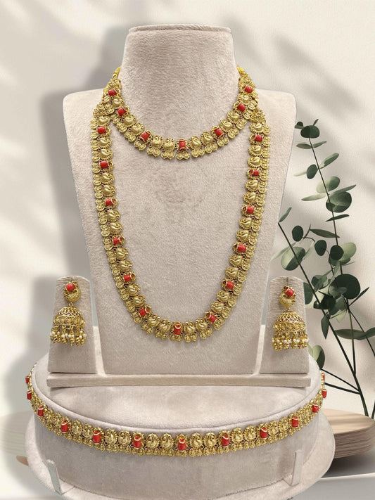 Premium Matt with Coral Beads Combo Set