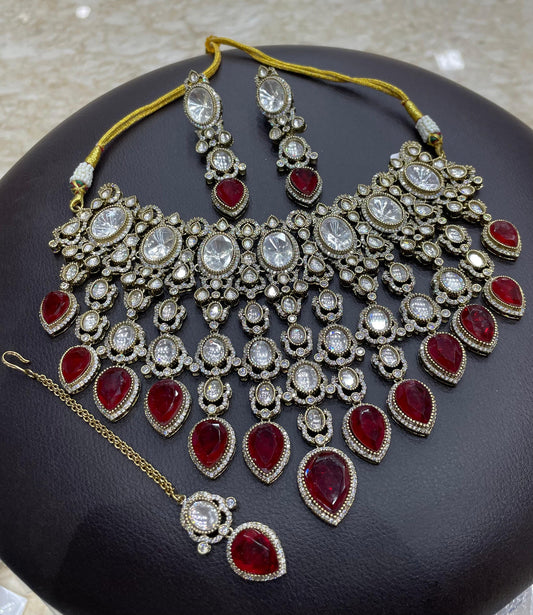 Moissanite Stones Bridal Neck Set