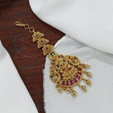 Nagasi work with Kempu Stones Tikka - Nakshatra Jewels