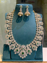 American Diamond Stones Bridal Haram - Nakshatra Jewels