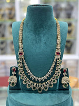 Victorian Polish with AD Stones Haram - Nakshatra Jewels