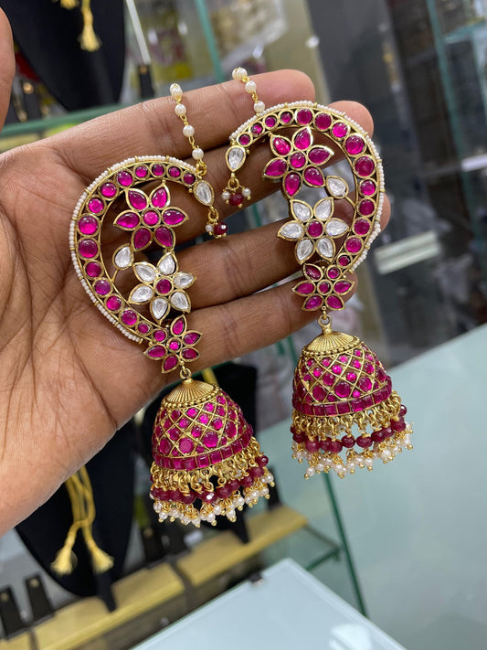 Jaadu Kundan Stones Bridal Earcuffs