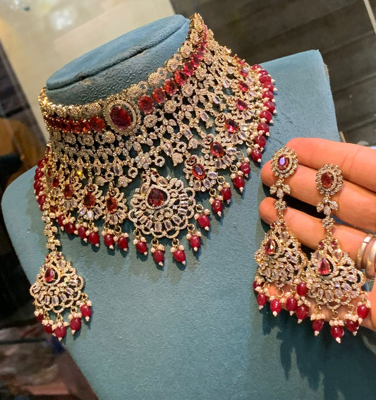 Victorian Polish with AD Stones Bridal Choker
