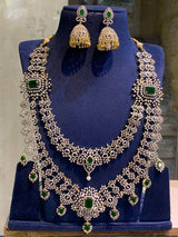 American Diamond Stones Bridal Layer Haram - Nakshatra Jewels