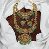 Nakshi Work with Kundan Stones Bridal Combo Set - Nakshatra Jewels