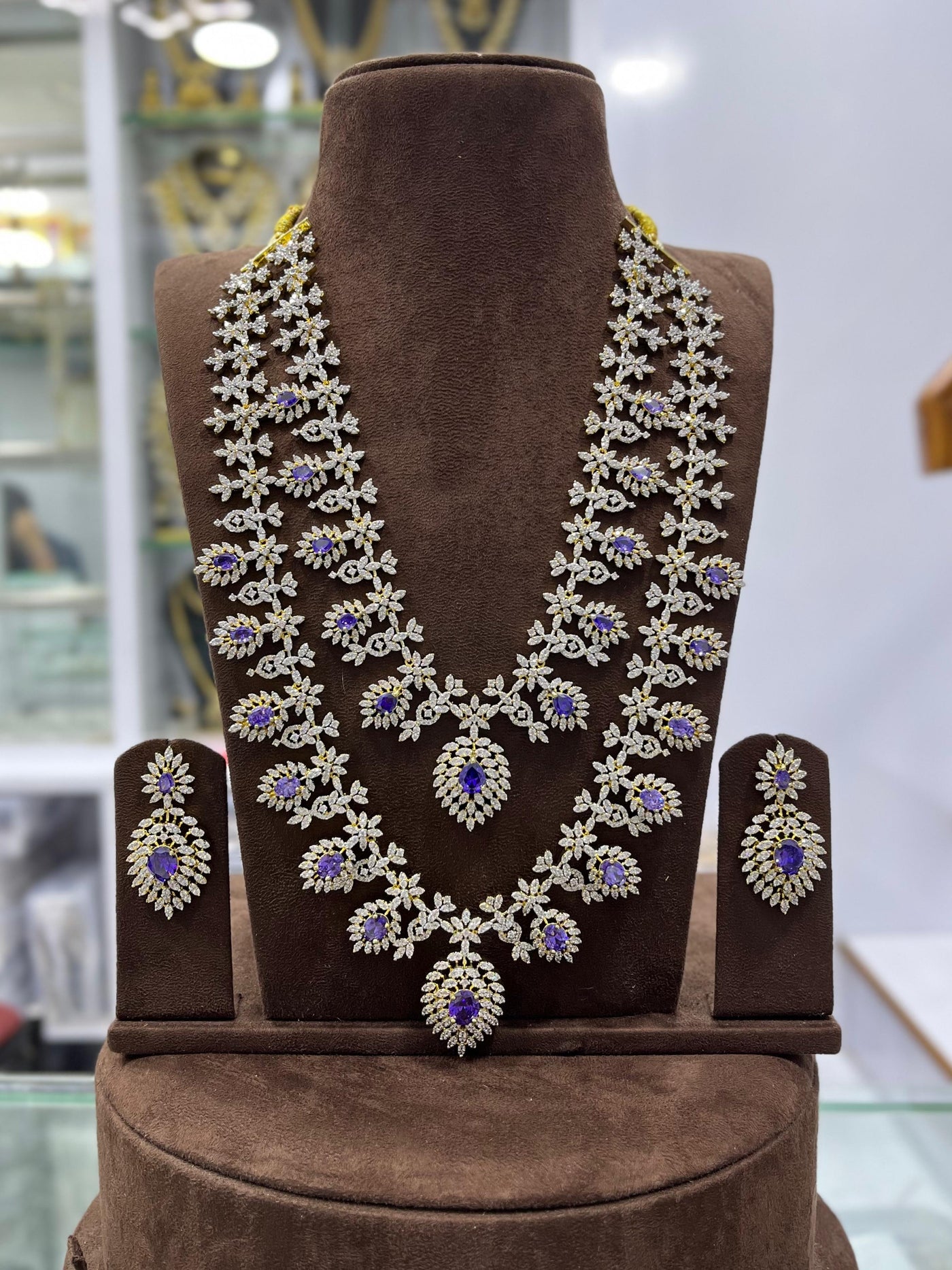 American Diamond Stones Bridal Layer Haram