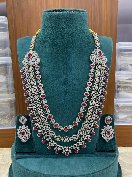 American Diamond Stones Bridal Layer Haram