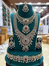 American Diamond Stones Bridal Combo Set