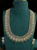 American Diamond Stones Bridal Haram - Nakshatra Jewels