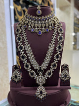 Victorian Polish AD Stones Bridal Combo Set