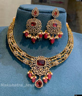Victorian Polish AD Stones Choker - Nakshatra Jewels