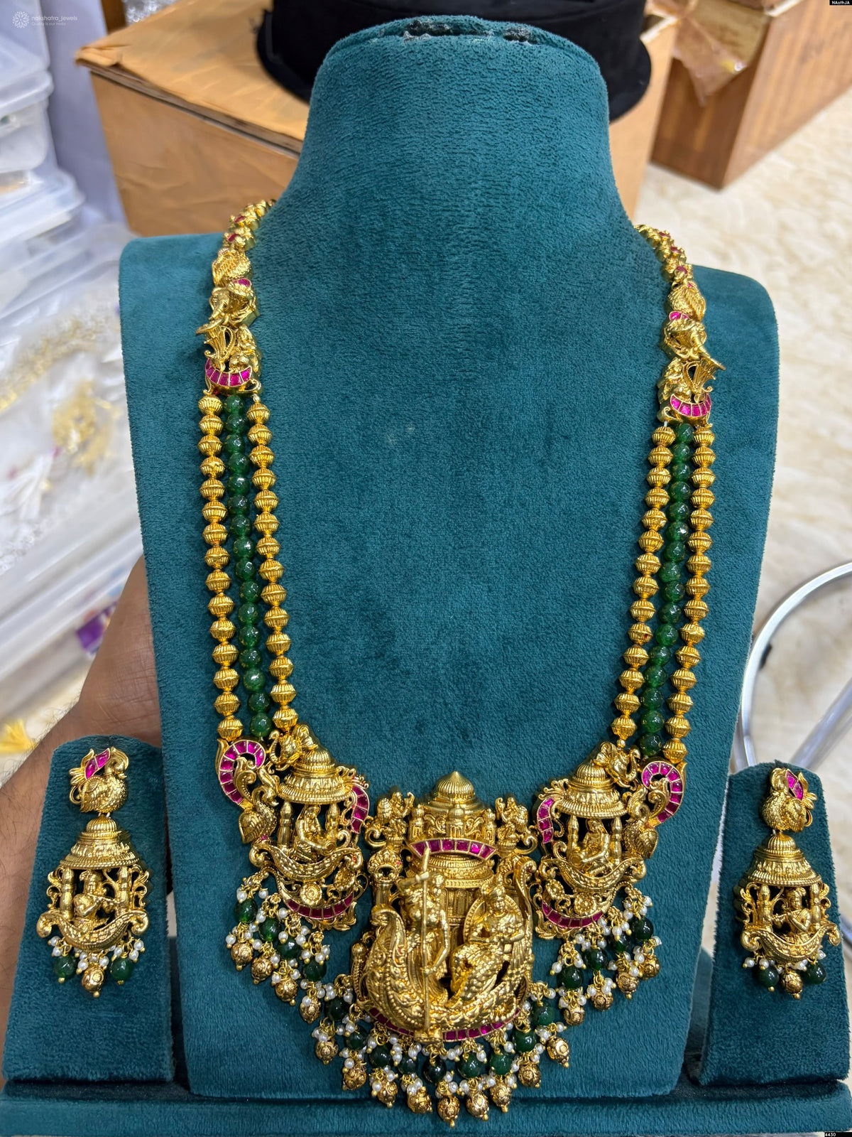 Nakshi Work with Kundan Stones Bridal Combo Set