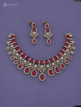 Victorian Polish AD Stones Necklace