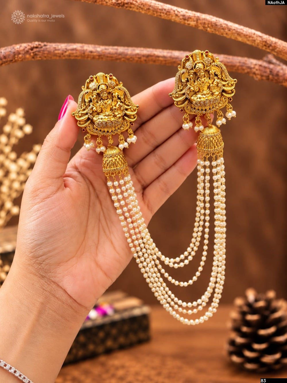 Nakshi Work with Kempu Stones Hair Accessories