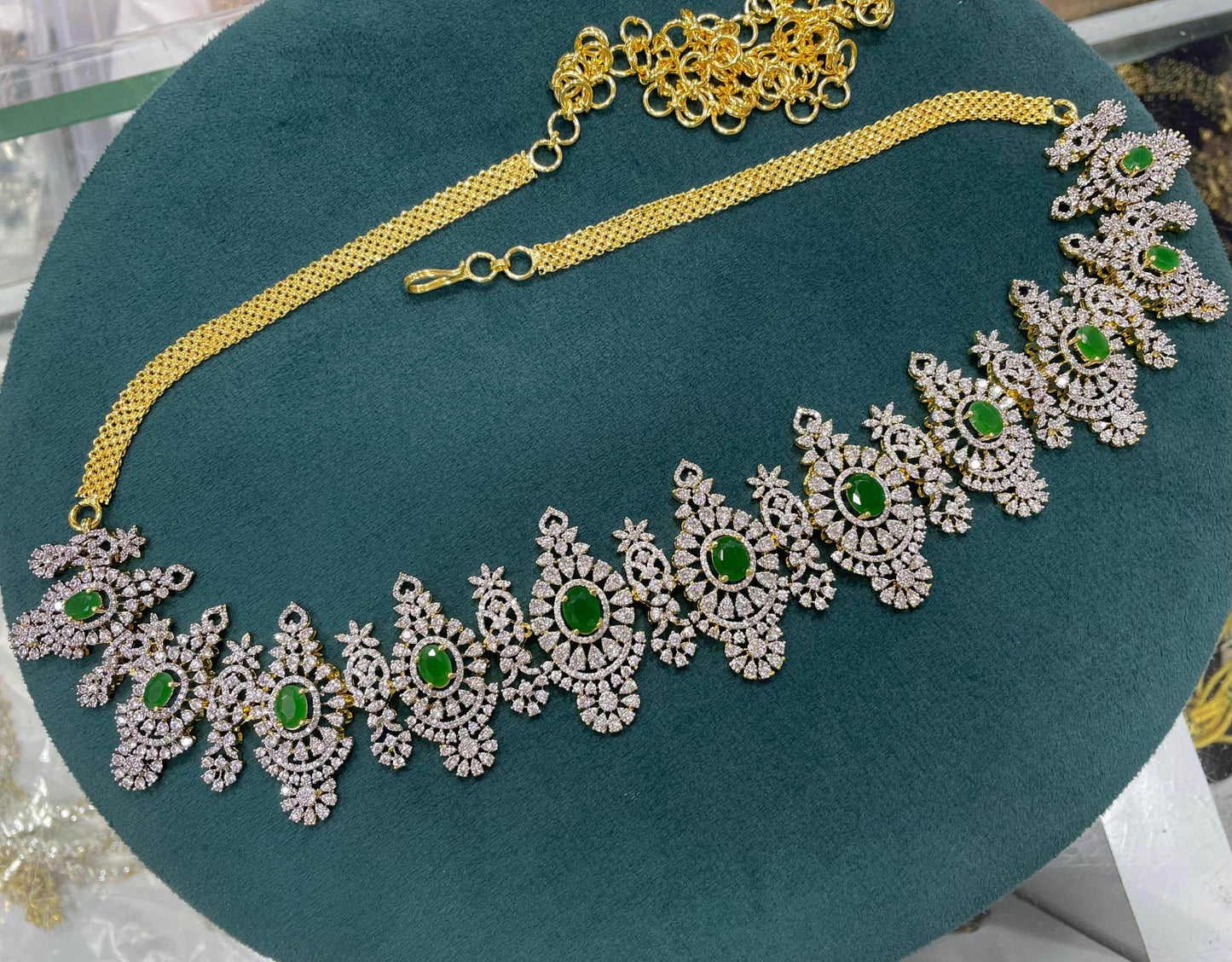 American Diamond Stones Hip Chain - Nakshatra Jewels