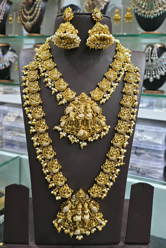 Nakshi Work with AD Stones Bridal Combo Set