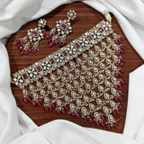 Moissanite Stones Bridal Necklace - Nakshatra Jewels