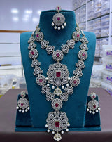 American Diamond Stones Bridal Combo Set - Nakshatra Jewels