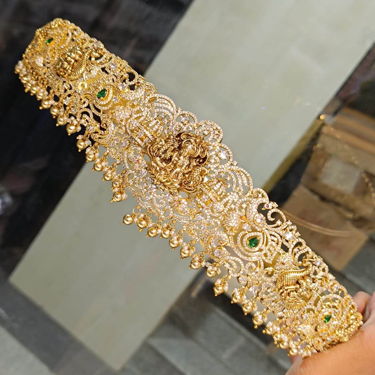 Victorian Polish AD Stones Bridal Hip Belt