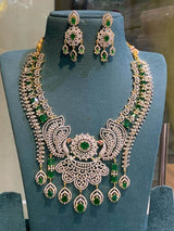 American Diamond Stones Bridal Necklace - Nakshatra Jewels