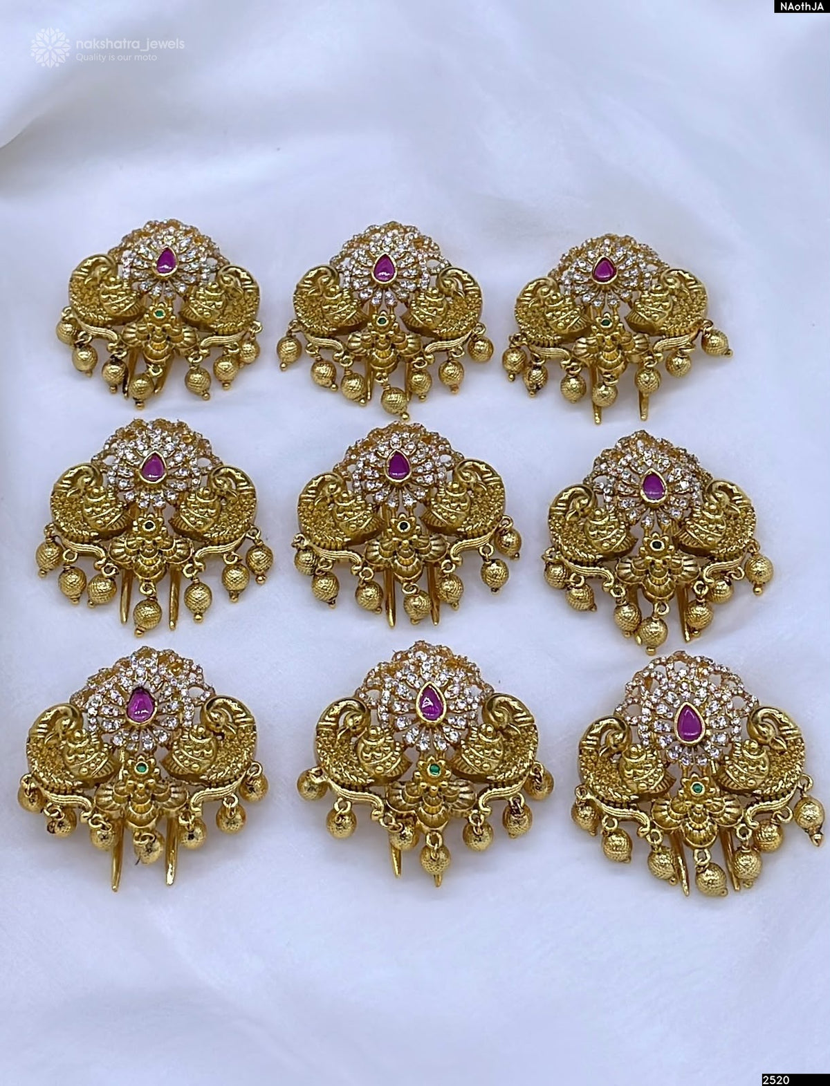 Premium Matt with Kempu Stones Hair Accessories
