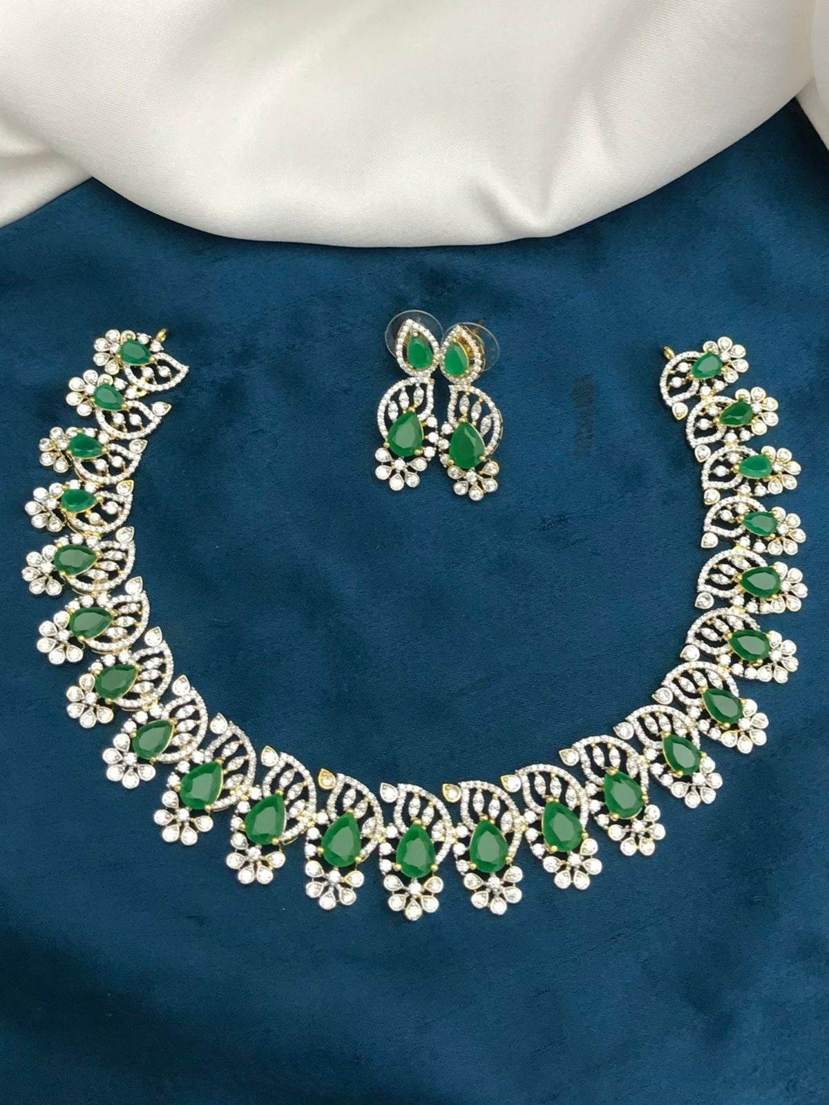 American Diamond Stones Necklace - Nakshatra Jewels