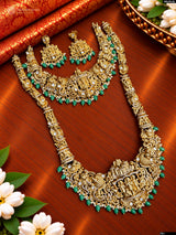 Nakshi Work with Kempu Stones Bridal Combo Set