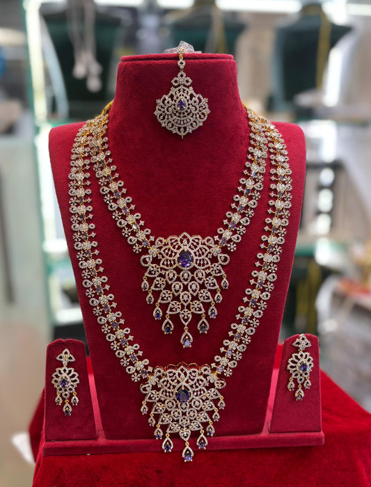 American Diamond Stones Bridal Combo Set