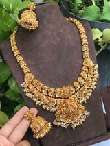 Nakshi Work with AD Stones Bridal Haram - Nakshatra Jewels