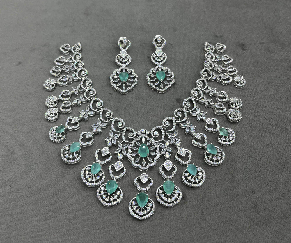 Moissanite & AD Stones Bridal Choker - Nakshatra Jewels