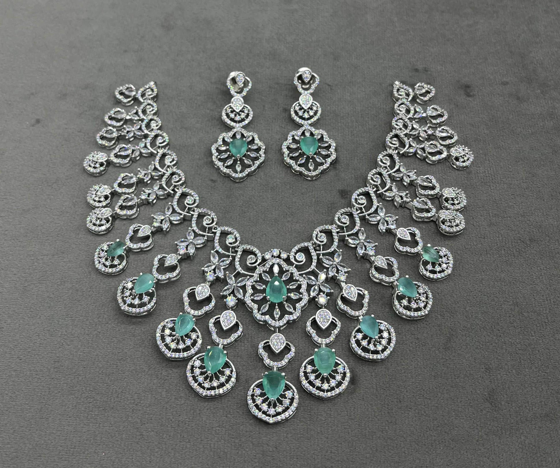 Moissanite & AD Stones Bridal Choker - Nakshatra Jewels