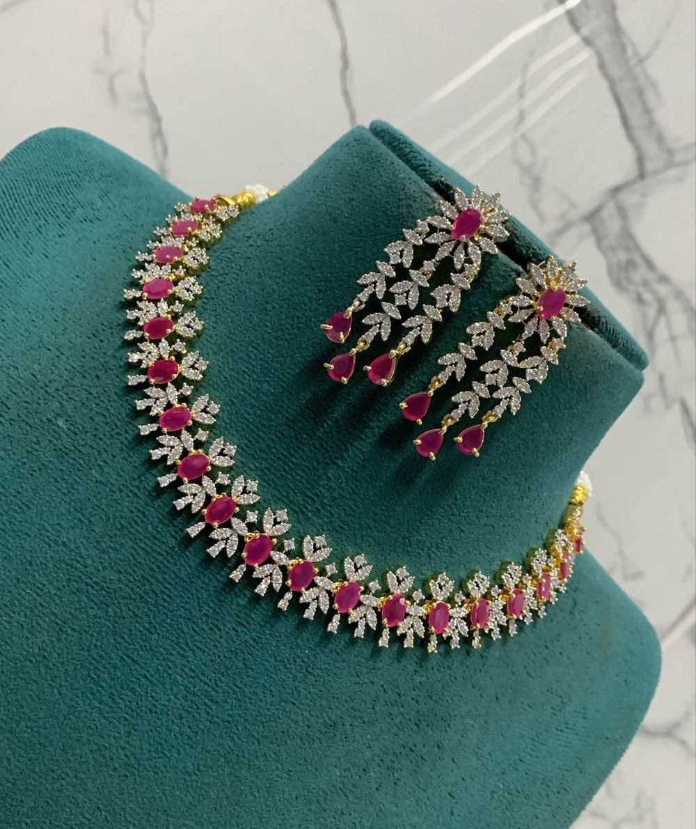 AD Stones Necklace - Nakshatra Jewels