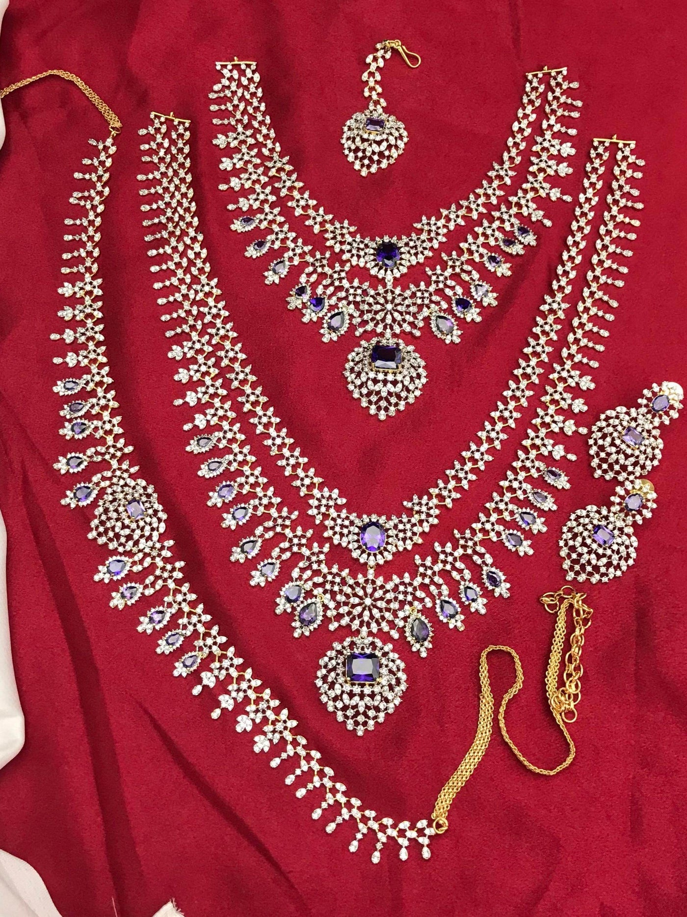 American Diamond Stones Bridal Layer Combo set
