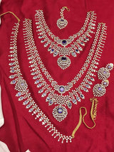 American Diamond Stones Bridal Layer Combo set - Nakshatra Jewels