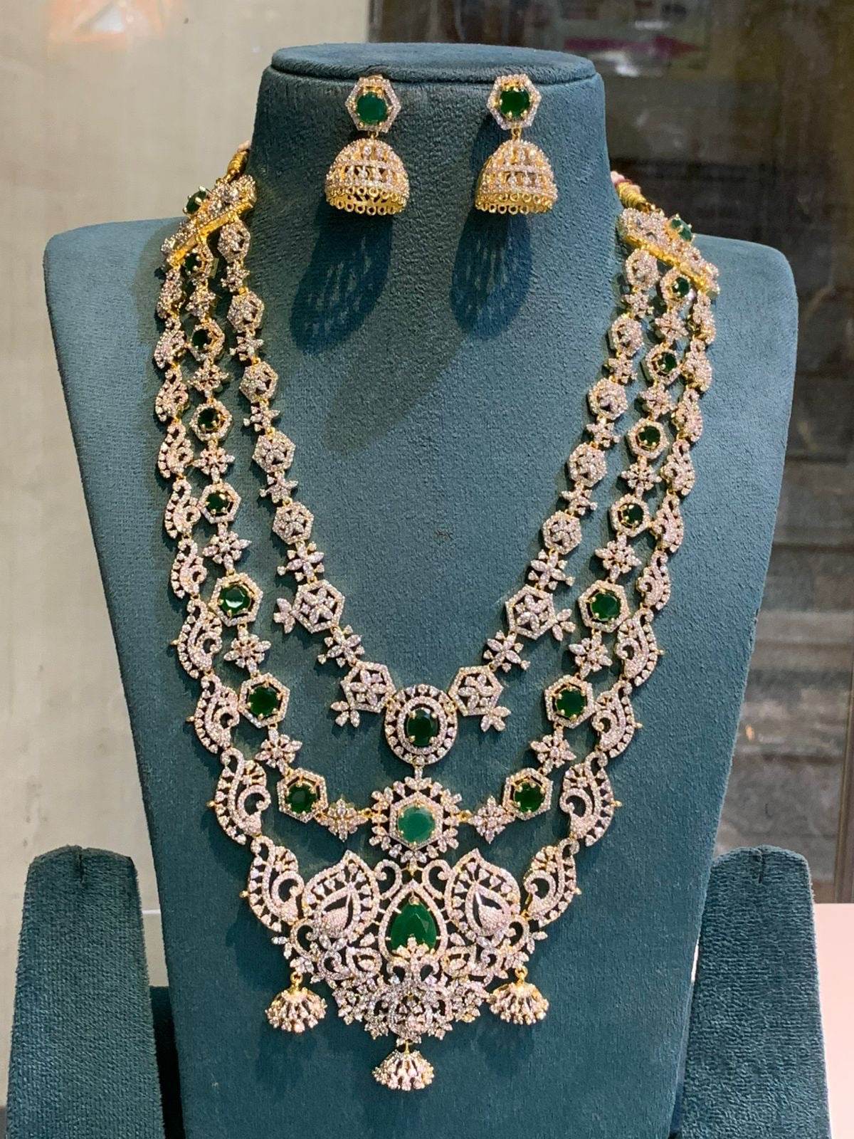 American Diamond Stones Bridal Layer Haram