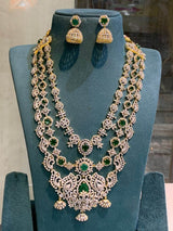 American Diamond Stones Bridal Layer Haram - Nakshatra Jewels